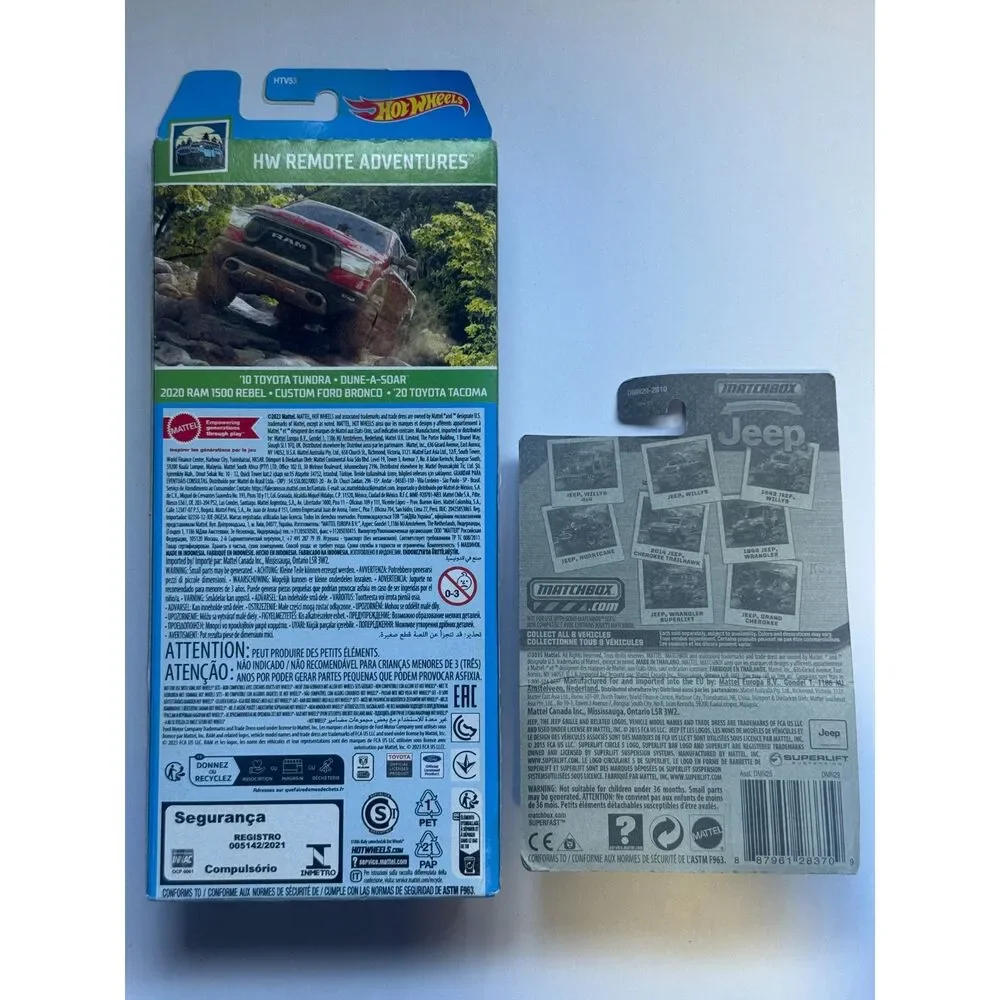 Hot Wheels HW Remote Adventures 5-Pack + Matchbox Anniversary Jeep Lot